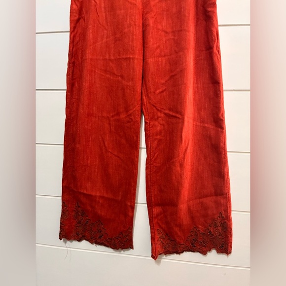 By Anthropologie Embroidered Pants size 6 - Picture 9 of 13